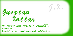 gusztav kollar business card